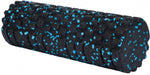 foamroller yoga structuur zwart/blauw 30 cm