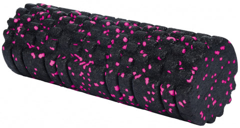 foamroller yoga structuur zwart/roze 30 cm